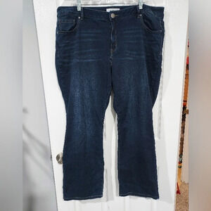 Lane Bryant Dark Wash Mid Rise Super Stretch Bootcut Jeans in Size 24 S (Short)